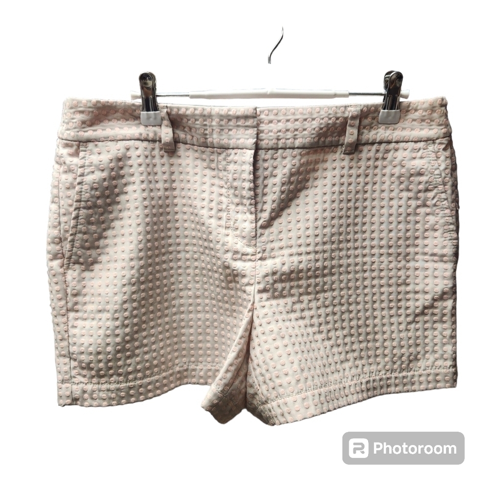 Ann Taylor LOFT Women’s Shorts Sz.10 Marisa Beige Peach Polka